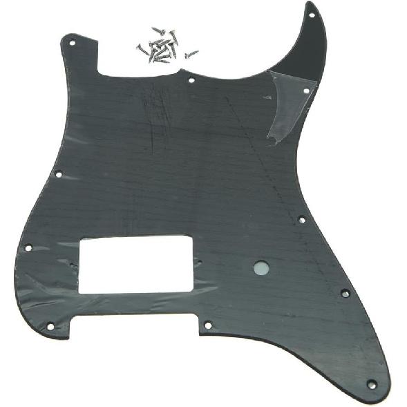 KAISH 11-отверстий Пикгард/Защитная пластина для гитары в стиле ST/Strat с одним хамбакером для Delonge Stratocaster/Strat Матовый черный 1-слойный
