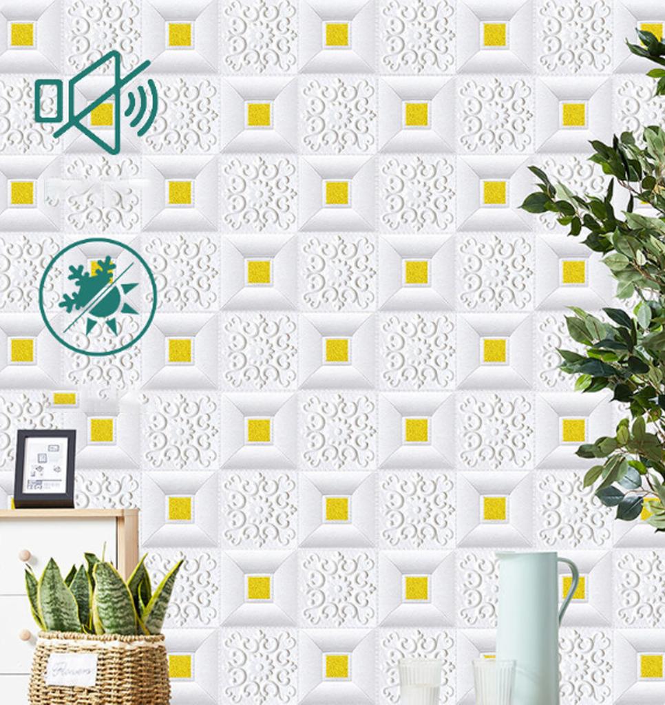 1-10 шт. 70 см x 1 м 3D Потолочный Высокое качество Наклейка на стену Самоклеящаяся Пенопанель Обои Спальня Домашнее украшение Водонепроницаемый