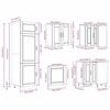 14 piece Kitchen Cabinet Set Porto Brown Oak Effect Wood Based Panel