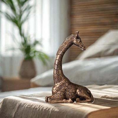 Статуэтка жирафа, статуэтка из смолы, коллекционное украшение, скульптура животного для жизни