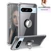 Прозрачный чехол с подставкой для кольца для Google Pixel 8 Pro, кронштейн-держатель, противоударные прозрачные чехлы для Google Pixel 7 7A 6A, мягкая силиконовая задняя крышка из ТПУ для телефона