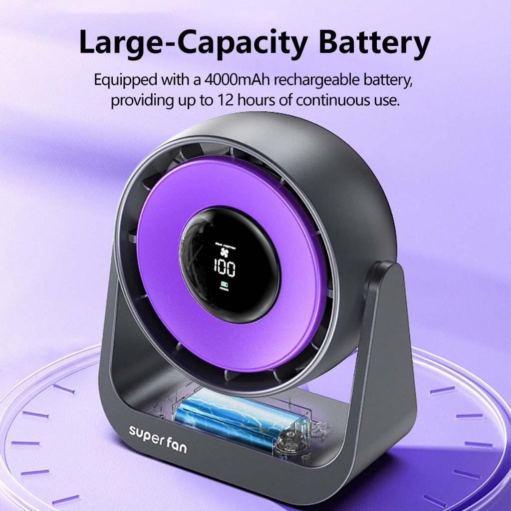 Интеллектуальный настольный вентилятор циркуляции воздуха Мини портативный электрический вентилятор Беспроводной USB перезаряжаемый вентилятор
