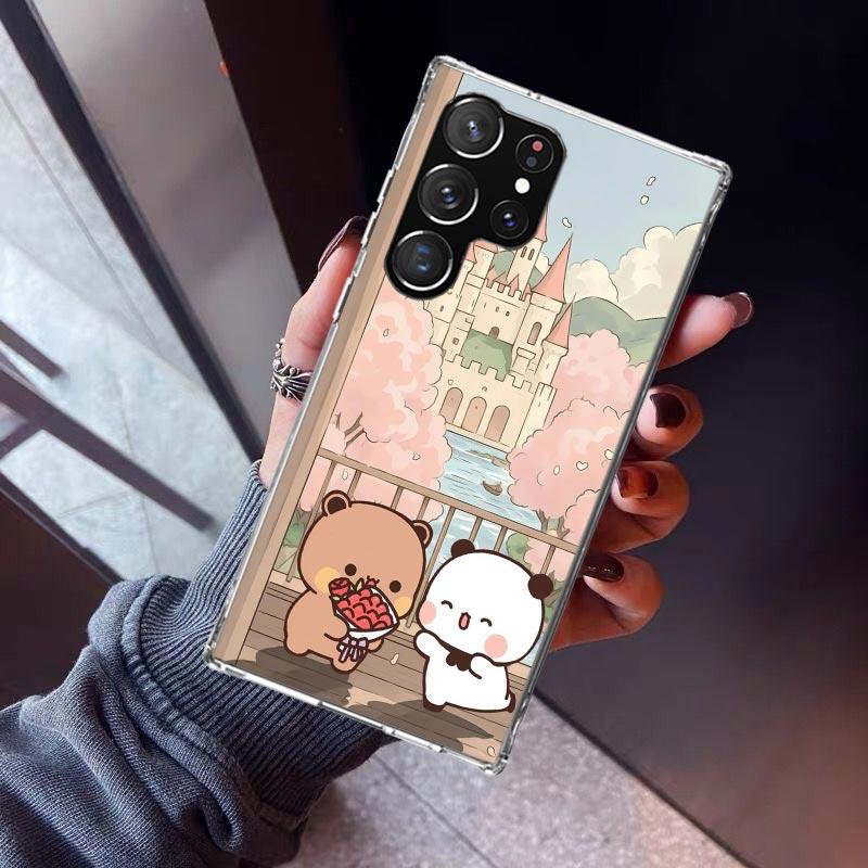 Мультяшный милый чехол для телефона Bubu Dudu для Samsung Galaxy S26 S25 Edge S24 S23 Ultra S22 Plus S21 S20 FE Мягкий ТПУ задняя крышка Funda Ga