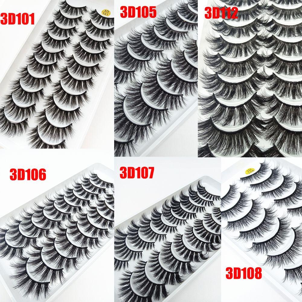 Многослойный эффект Wispies Пушистые Полный объем Густые Накладные ресницы 3D Норковый волос Наращивание ресниц