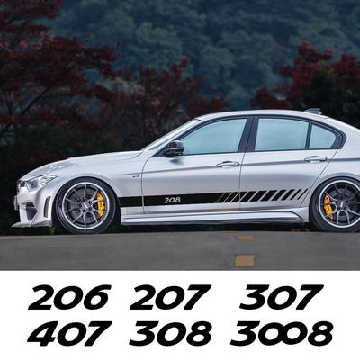 Для Peugeot 307 308 RCZ 206 Rifter 407 208 207 3008 108 Детские Декоративные Наклейки на Бок Кузова Автомобиля Автоаксессуары для Стайлинга Экстерьера