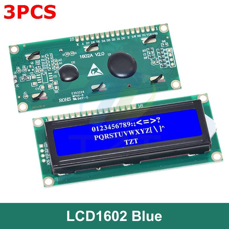 LCD1602 1602 ЖК-модуль синий/желтый зеленый экран 16x2 символьный ЖК-дисплей PCF8574T PCF8574 IIC I2C интерфейс 5 В для arduino