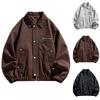 Men's Lapel Advanced Sense With Everything Solid Color Jacket Trend Plus Size Loose Casual Coat