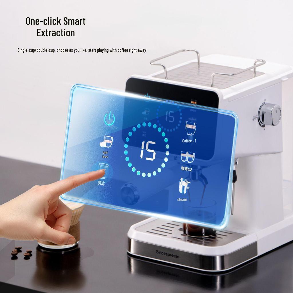 Итальянская эспрессо-кофемашина 20 бар: Полуавтоматическая, двойная экстракция, горячая и холодная, со встроенной кофемолкой для домашнего использования