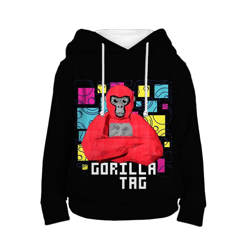 Gorilla Tag Monke Sweatshirts Autumn Baby Kids Tops Monkey Casual Sports Long Sleeve Clothing Sports Kids Boy Girl Toddler Hoodies