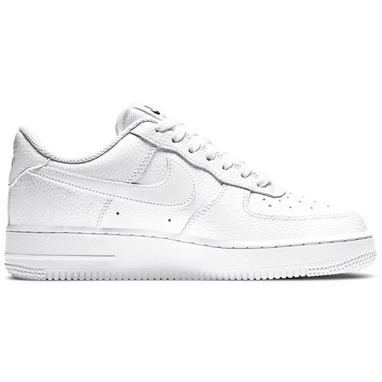 Nike Air Force 1 07 Essential White Metallic Gold Женские кроссовки Черные CT1989-100