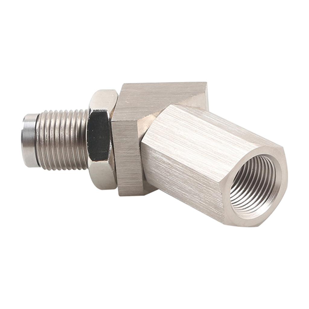 Автомобильный удлинитель датчика кислорода O2, проставка на 45 градусов для датчика O2 с каталитическим нейтрализатором M18x1,5, серебристый удлинитель выхлопной системы