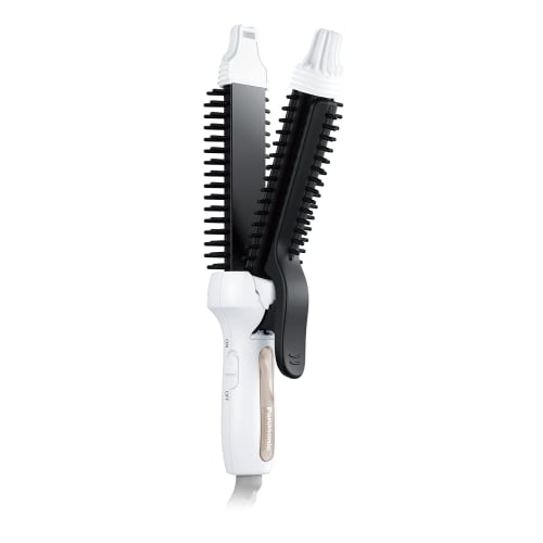 Panasonic Tourmaline Brush Iron Compact Curl Straight 2way 26mm White EH-HV41-W