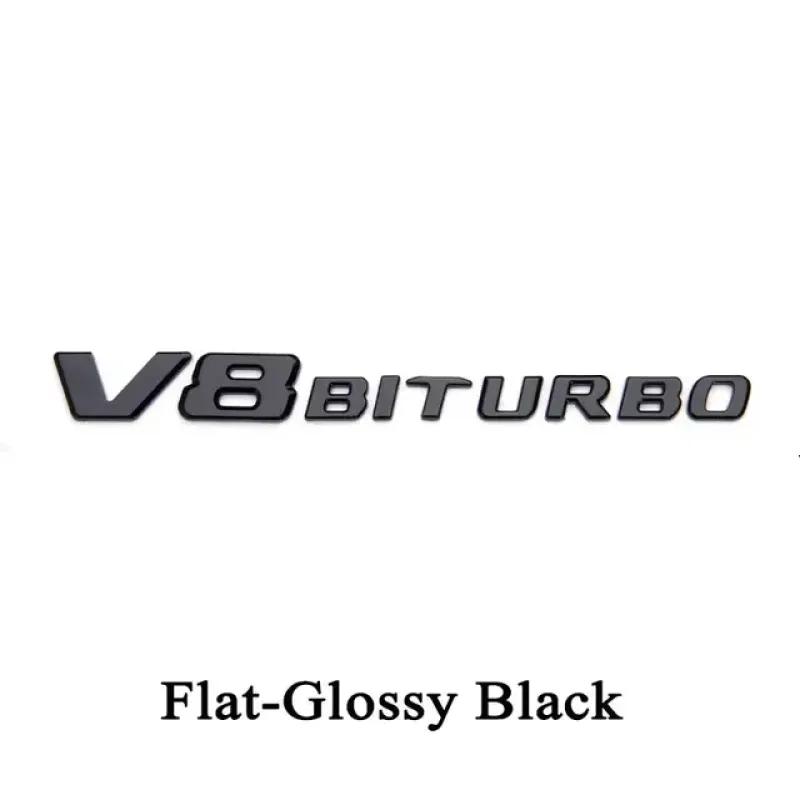 3D ABS черный логотип V8 BITURBO эмблема автомобиля крыло значок для C63 G63 E63 S63 W222 W223 W213 W212 W205 W204 аксессуары