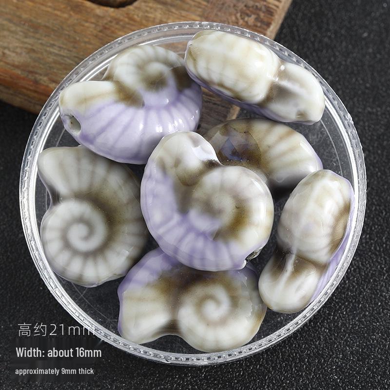 Керамические бусины «Улитка и морские животные» для изготовления украшений и аксессуаров своими руками