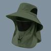 Outdoor Fisherman Hat Wide Brim Bucket Hat with Neck Cover Men Summer Breathable Mesh Sun Protection Visor Anti UV Cap Unisex