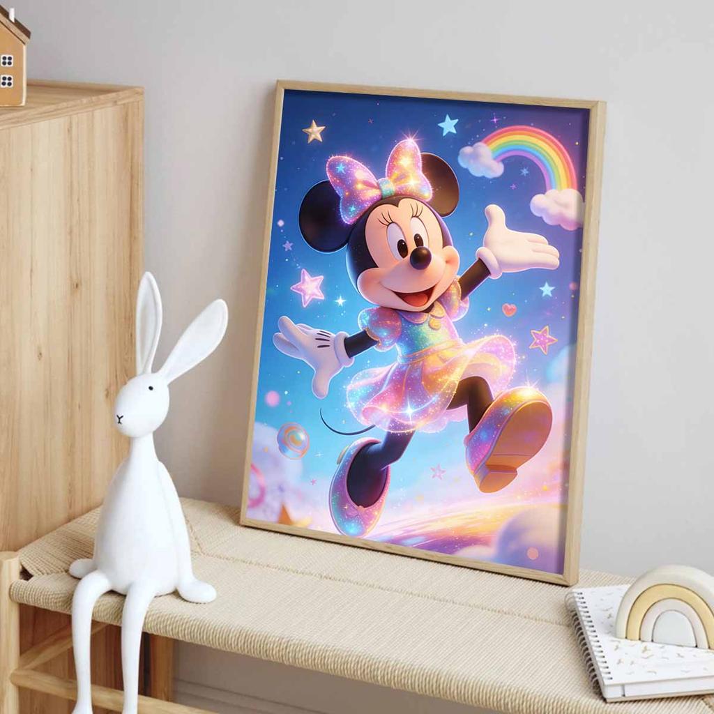 Disney Diamond Art Painting Kit Minnie Sparkle Home Wall Decor Handmade Gift Birthday Party Present