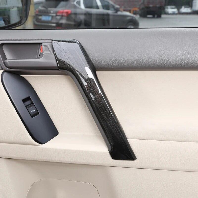 4 шт. ABS серебряная внутренняя дверная ручка автомобиля, декоративная накладка для Toyota Land Cruiser Prado FJ150 150 2010-2018, автомобильные аксессуары