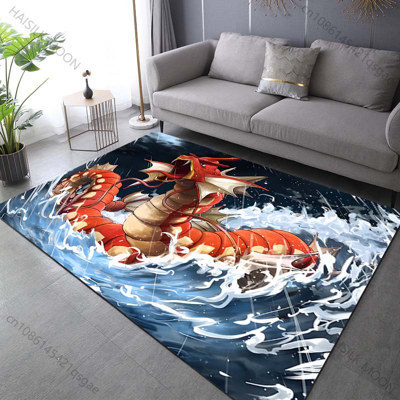 Various Styles P-Pokemon Gyarados Cartoon Carpet Bedroom Living Room Sofa Multifunctional Non-Slip Rug Decor Mat Free Shipping