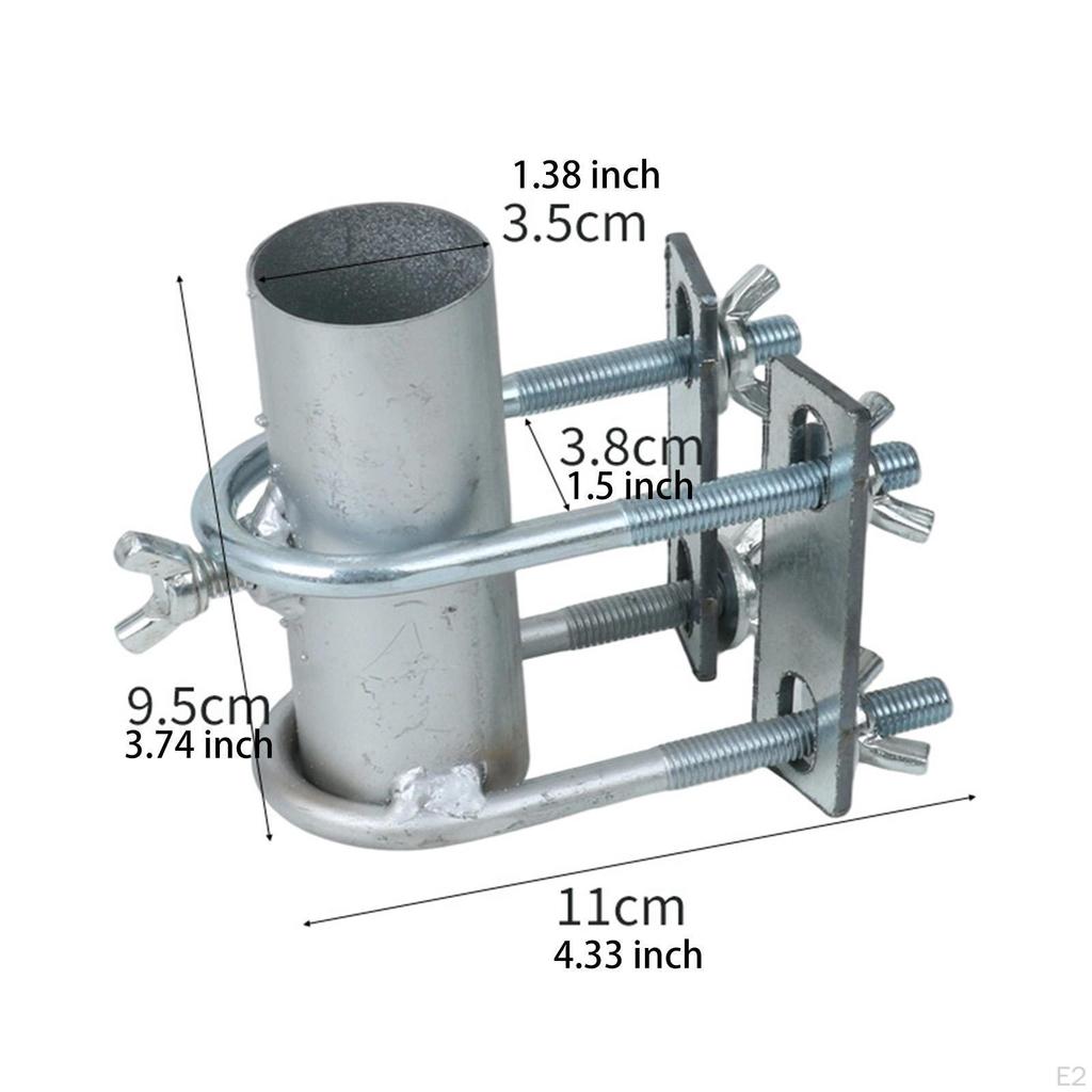 Balcony Parasol Holder Patio Umbrella Stand Clip Fixed Bracket for Landscape Fence