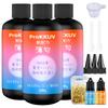 ProKKUV Resin 200g X Large New Light Crystal Clear High Resistant To Fast Low Includes Resin DIY Craft Supplies Liquid, 3, Capacity, UV/LED