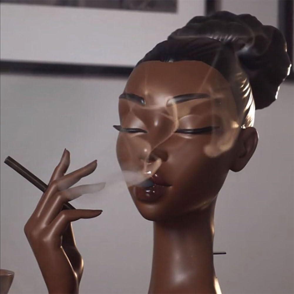 New Head Scents Burner Black Women Cigarette Head Incense Burner