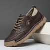 Модный бренд Уличная мужская многофункциональная шнуровка Удобная спортивная повседневная кожаная обувь Весенняя мода Дышащая повседневная кожаная обувь