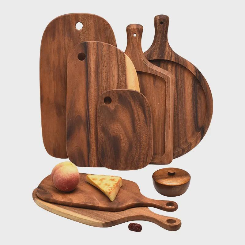 Acacia Wood Multipurpose Board: Bread, Baby Food, Fruit, Sushi, Pizza, Steak, and Cooked Foods
