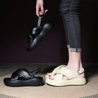 Повседневные женские туфли на толстой подошве, сандалии