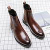 Men's Classic Retro Chelsea Boots Mens Fashion Leather Ankle Boots Men British Style Short Boots High-top Casual Shoes 2024
