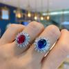 Jewelry Women'S Ring Color Treasure Simulation Glass Retro Ring Main Stone 8 * 10