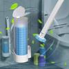 Wall-Mounted Self-Cleaning Toilet Brush Set with Replaceable Head