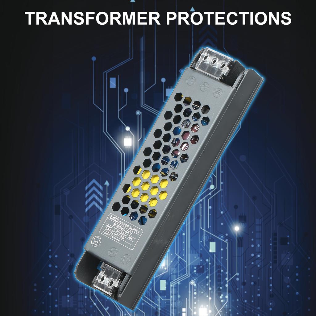 Neoglint ультратонкий адаптер питания-трансформатор для светодиодных лент AC190V-240V до DC 24V 2.5A