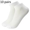 10 пар мужских однотонных сетчатых носков, высококачественные хлопковые повседневные дышащие носки-лодочки, спортивные носки, короткие тонкие носки и носки до щиколотки
