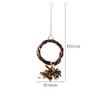 Parrot Swing Ring Perch Apple Branch Chew Toys Hanging Bird Cage Accessories Set Cockatiel Lovebird Budgie Small Parakeets