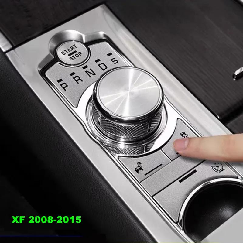 Metal Car Center Console Gear Shift Panel Button Decorative Frame Trim Sticker For Jaguar XF 2008-2015 XJ 2010-2019