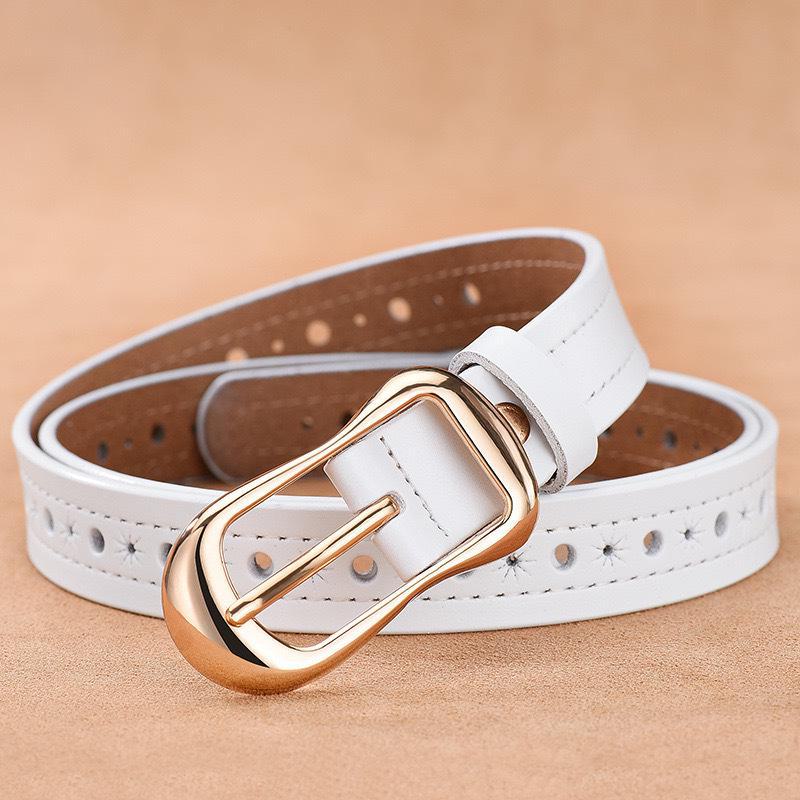 Women's Genuine Leather Casual Pin Buckle Belt - Versatile Korean Cowhide Waist Seal