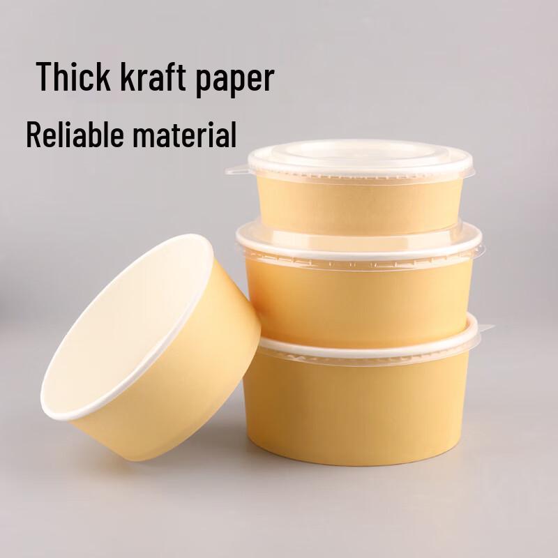 Biodegradable Kraft Paper Round Food Bowls