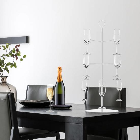 Металлическая башня-подставка для шампанского, 3-х уровневая стойка для бокалов для вина, для вечеринок