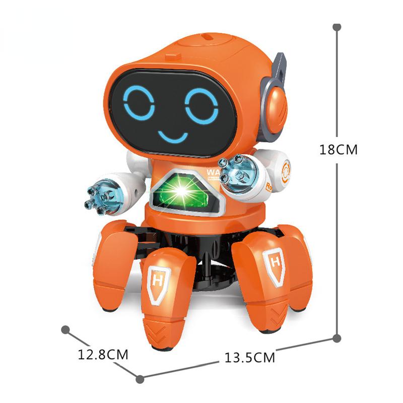 Dance Robot Electric Pet Musical Shining Toys 6 Claws Octopus Robot Educational Interactive Toys Children'sToy Gift Digital Pet