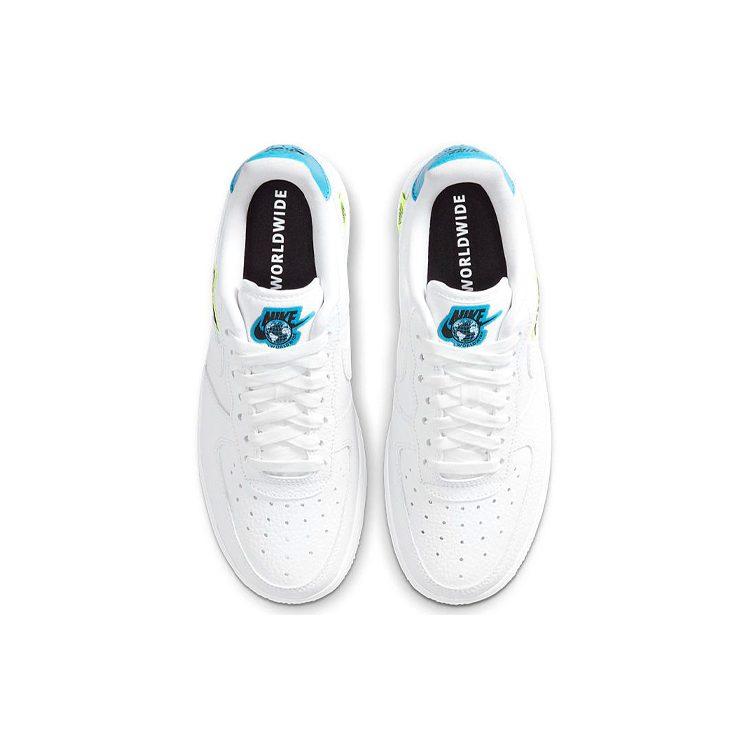 Nike Air Force 1 Low '07 Worldwide Pack Белый Синий Вольт Женские CT1414-101