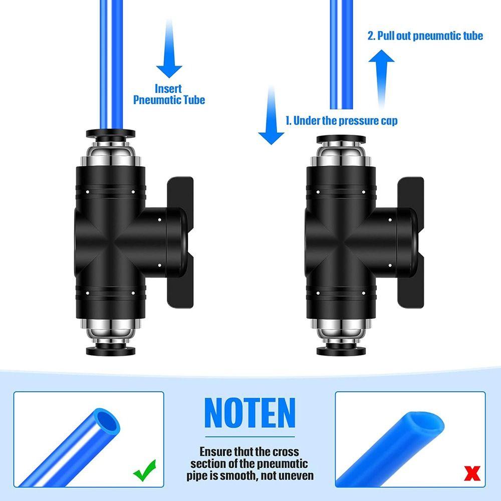 Hand BUC Hand Valve Push In Quick Joint Connector Pneumatic Threaded Joint Turn Switch