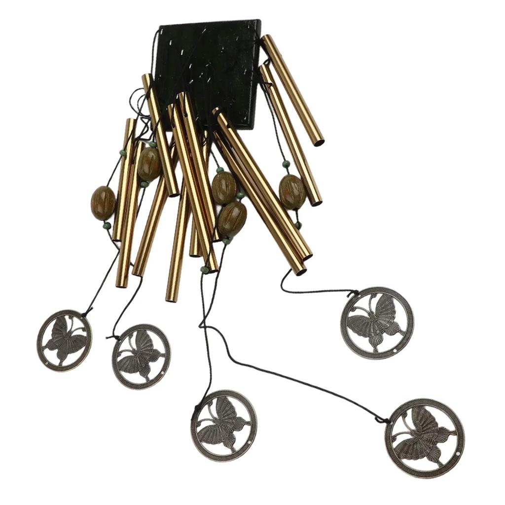 Bell Windchime 60cm Height Chapel Copper Decor Garden Porch Wind Chime Yard 12 Tube 13cm Tube Length Large Metal