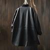 Кожаные пальто для женщин Куртка из ПУ Реверсивная ветровка Свободная повседневная Черная куртка Топ