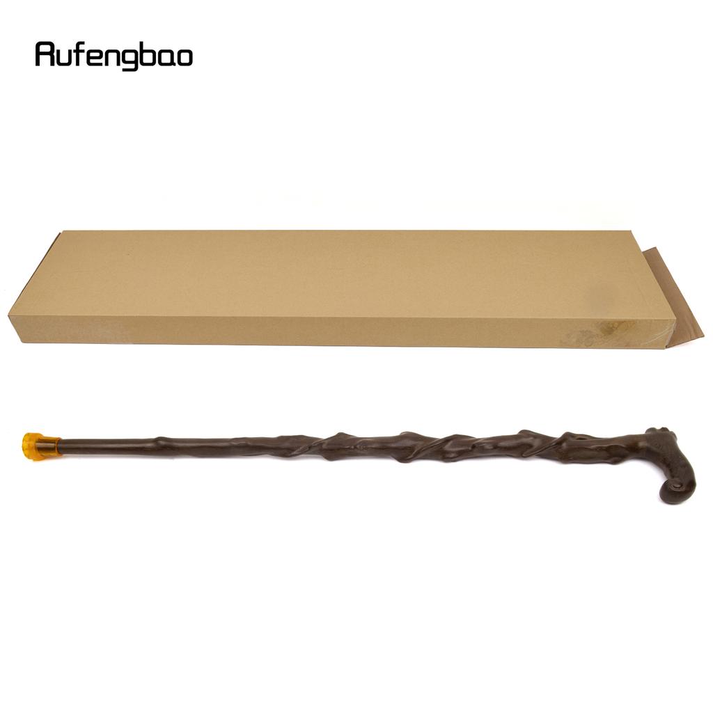 Коричневая деревянная трость с одним шарниром из корня дерева, декоративная трость для косплей-вечеринки, трость для ходьбы на Хэллоуин, палочка-костыль, посох 93 см