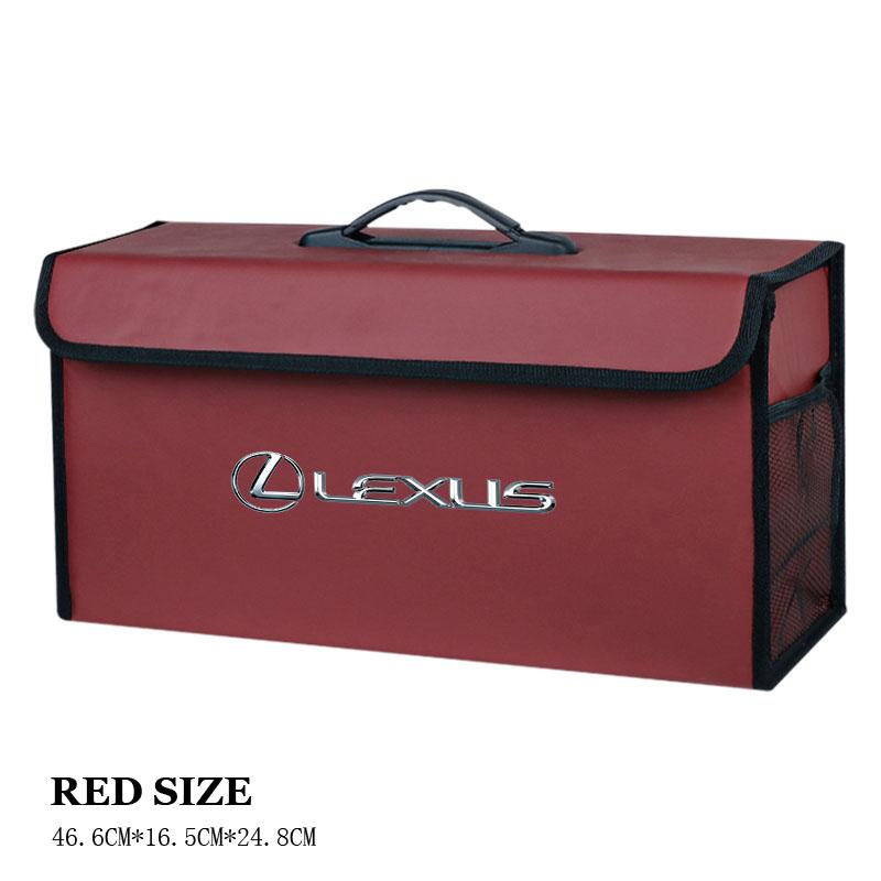 Car Trunk Leather Storage Box Foldable Auto Organizer Bag For Lexus F SPORT GS GX IS LS LX CT LC LBX NX RX 350h 450h ES UX 300e
