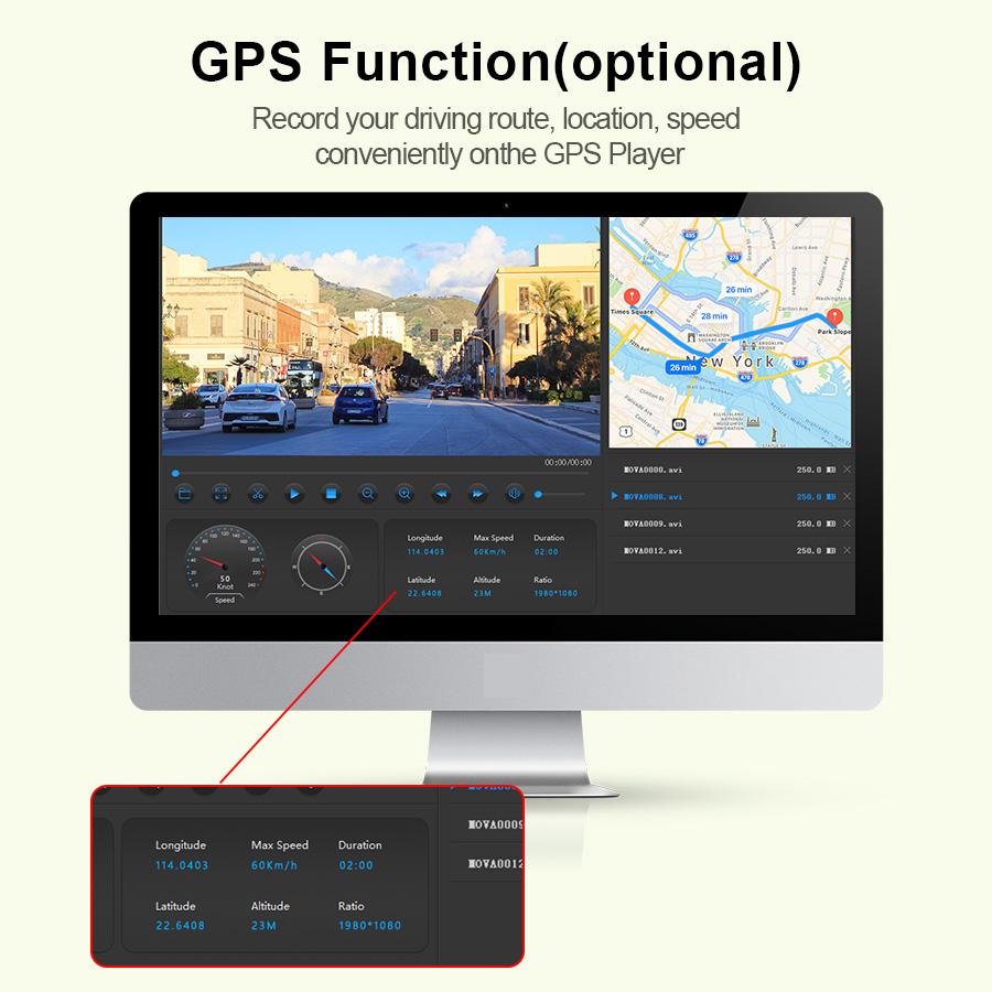 Автомобильный видеорегистратор 4K GPS Wi-Fi Connect Phone 3,16-дюймовый видеорегистратор с камерой заднего вида 1080P ночного видения Автомобильный видеорегистратор Камера заднего вида