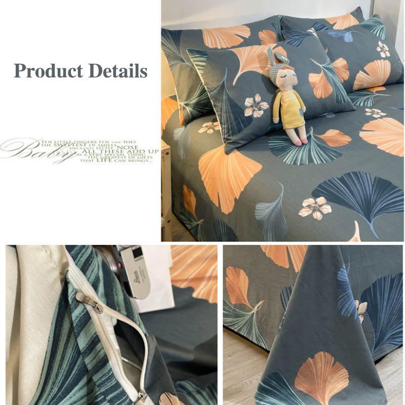Four-piece Bed Cotton Nordic Style Quilt Cover Cotton Bed Linen Quilt Cover Pillowcase Set Household Bedding