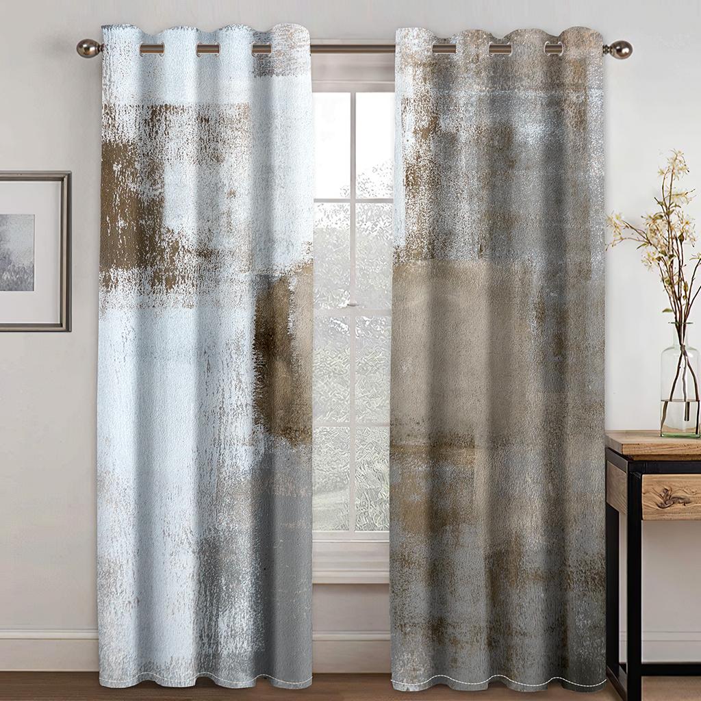 Double Color Printing Modern Style of Abstract Art Curtain Living Room Bedroom Home Decoration Adult Decorative