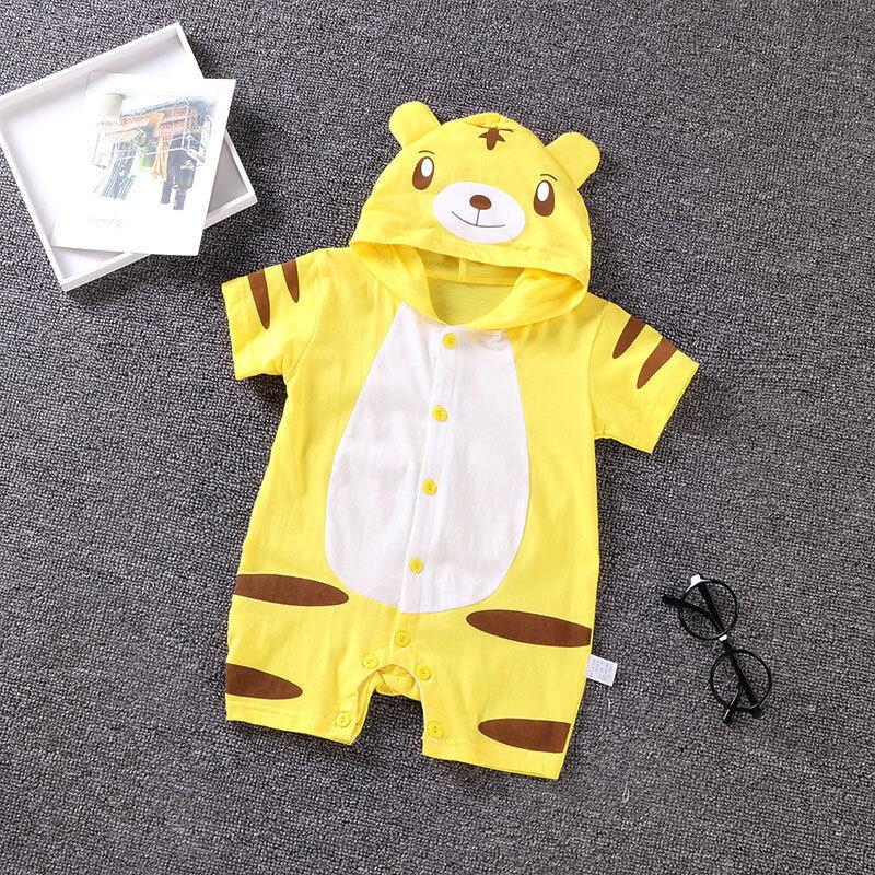 Infant Jumpsuit Rabbit Cow Romper Animal Tiger Cute Cat Print Girl Boy Cotton Suit Newborn Climbing Bunny Rompers Summer