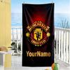 Manchester Customize Text Beach Towel Quick-Dry Soft Microfiber Suitable for Swimming Gym Camping Yoga Vacation